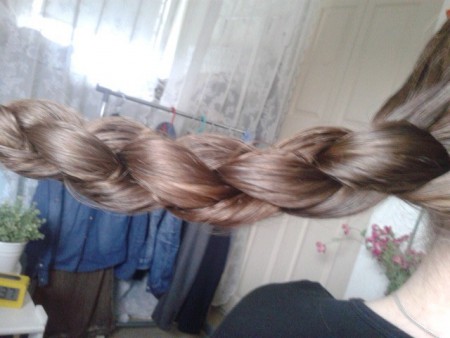 Zijkant ronde vlecht.